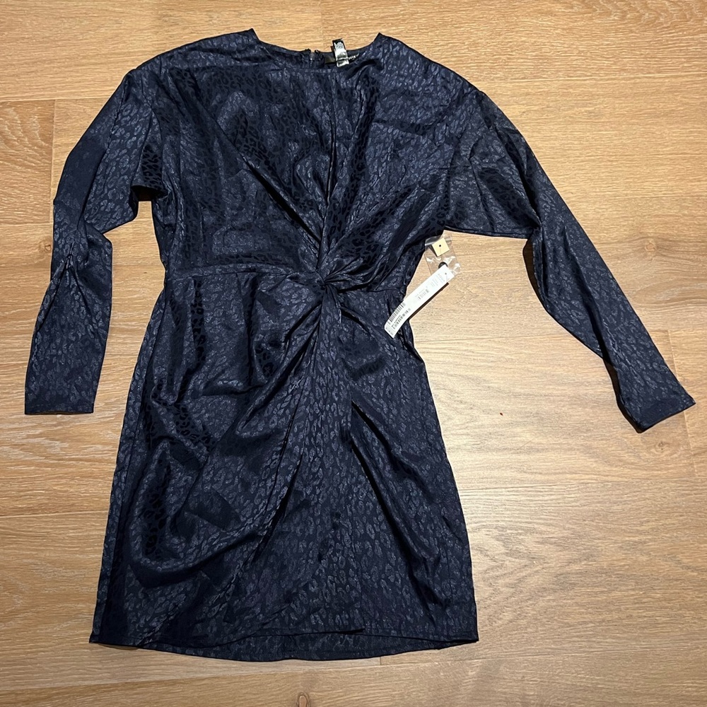 NWT! Leopard print Navy and Black Dress
